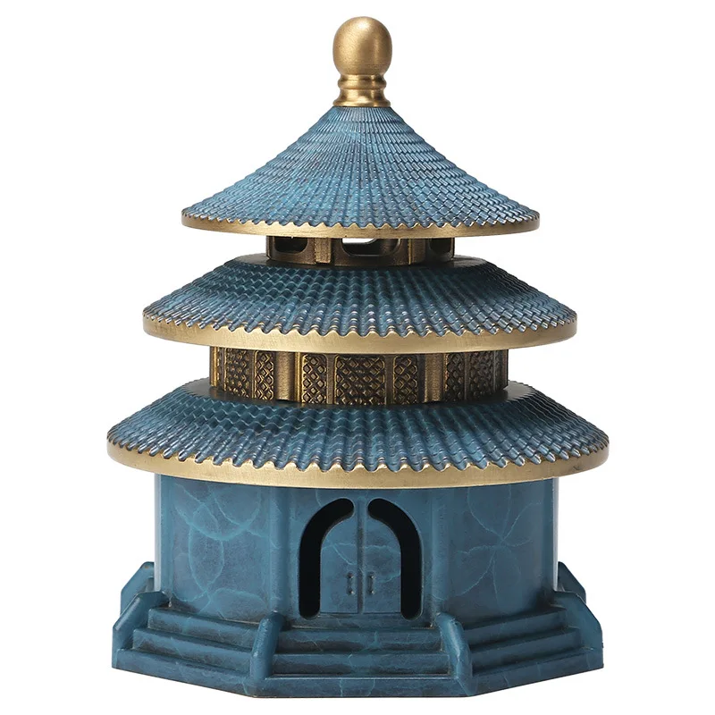 

Pure copper Temple of Heaven incense burner decoration, brass tea room office aroma burner, home decoration incense holder