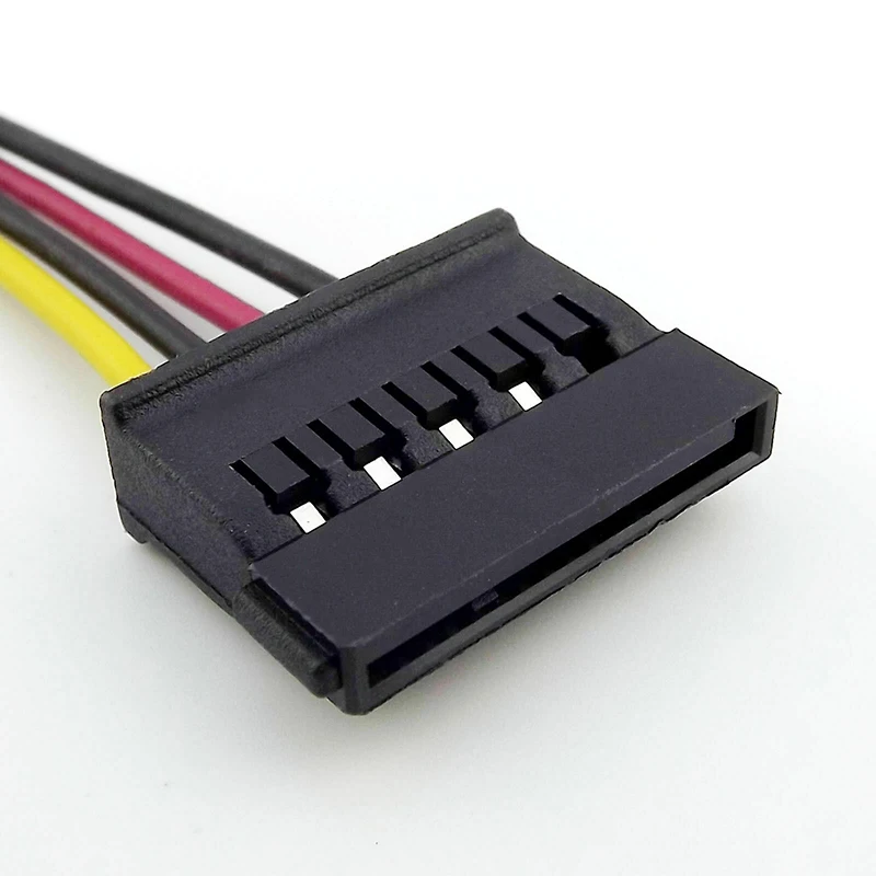 IDE 4-контактный разъем для последовательного ATA SATA 15-контактный Женский адаптер