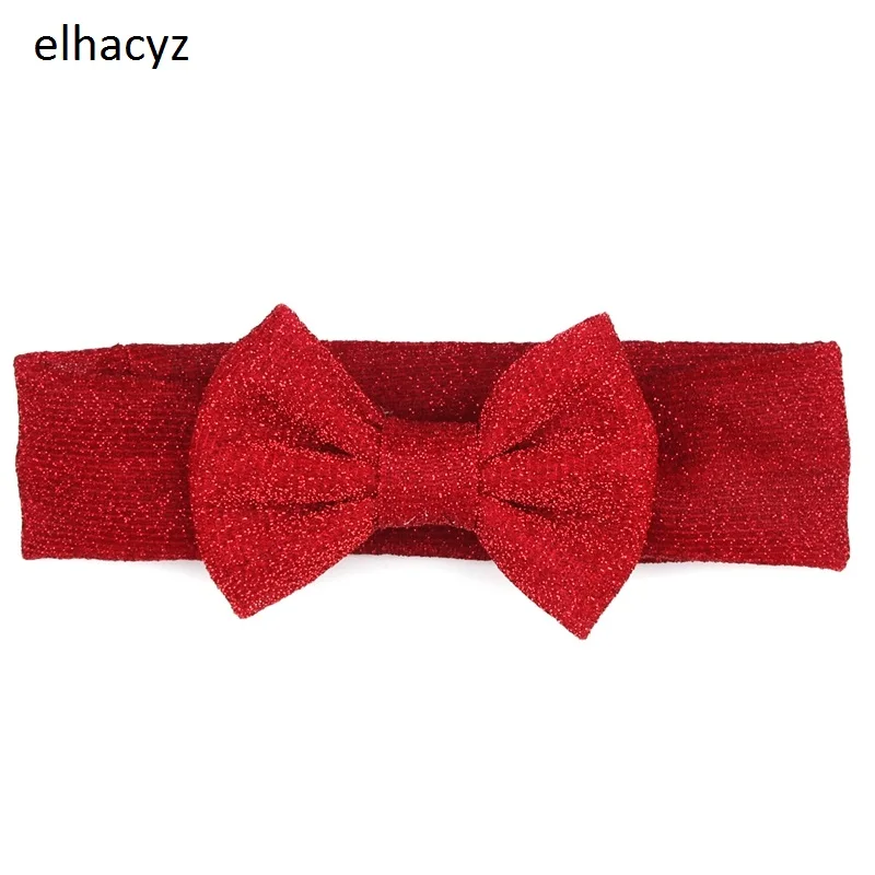 1PC NEW Girls Solid Elastic Headband For Children Glitter 4'ɻow Turban Hairband Hair Accessory Kids Bands Headwear |