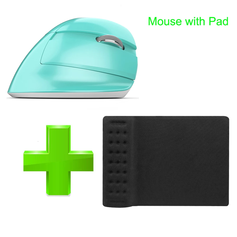 Delux M618 Bluetooth 2,4G Двухрежимная Вертикальная мышь эргономичная Беспроводная Встроенная перезаряжаемая мощность с подставкой для запястья комплект коврика для мыши
