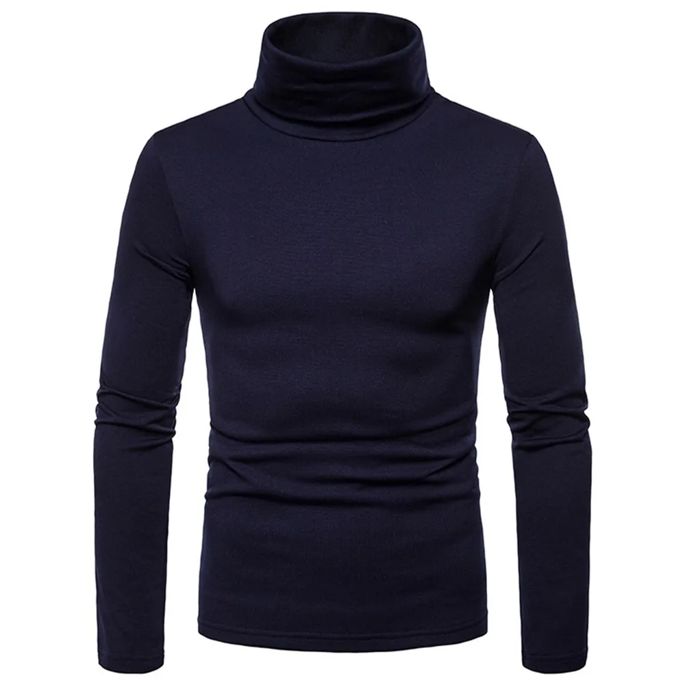 

Men Plus Velvet Warm Underwear High-Neck Long-Sleeved Shirt Bottoming Shirt Tops Ultra-Soft Fleece Lined O Collar Design Stealth
