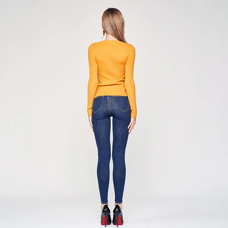 

Phi Phi Star autumn and winter new Korean version of the self-cultivation basic round neck pullover sweater