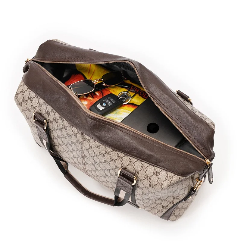 

Boutique Gxd Men Handbags Luxury Crossbody Bags Youth Casual Plaid Bolsos Men's Tote Tourism For Business Bag PU Leather Sac