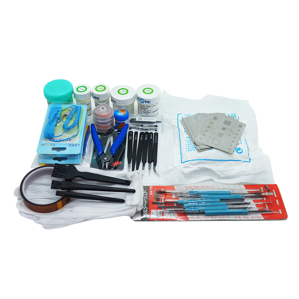 

14Pcs 144Pcs 810Pcs Directly Heat Reballing Universal Stencils With Stand Template Jig Lead-Solder Ball BGA Kit For SMT Repair