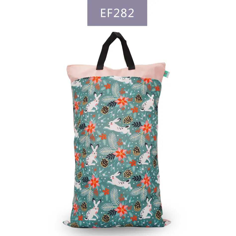 EF282-diaper bag Elinfant 40*70 см большая висячая Влажная/сухая сумка для белья для подгузников с двумя молниями водонепроницаемая сумка для подгузников Детская сумка для подгузников - Цвет: EF282-diaper bag