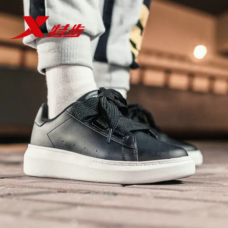 Xtep/Модная женская повседневная обувь на шнуровке кроссовки с широкими лентами и