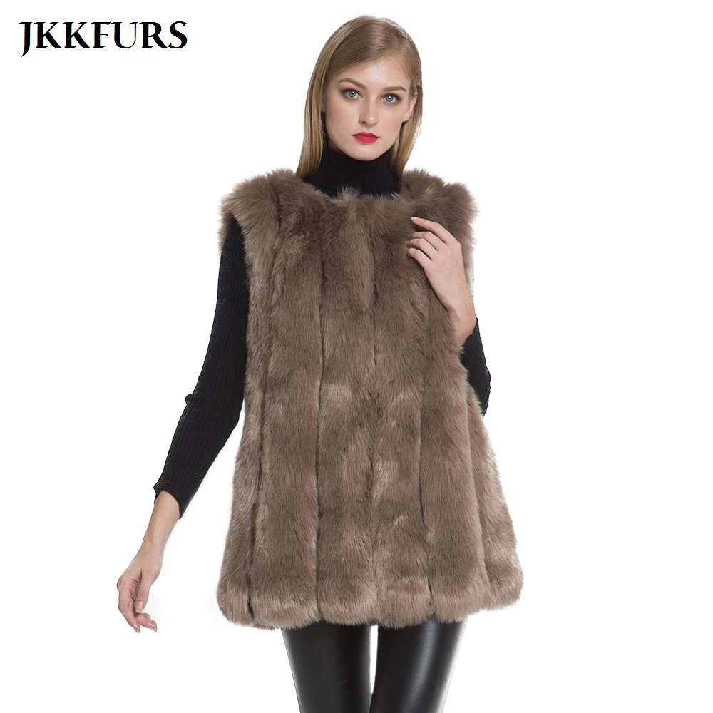 2021 женский меховой жилет из искусственного меха Меховой зимняя теплая Роскошная