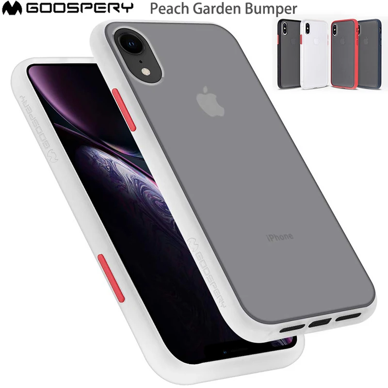 Mercury Goospery Peach Garden Bumper Matt hybrid Shockproof Protective Slim case Cover for iPhone 6 6s 7 8 plus X XS XR Xs Max | Мобильные