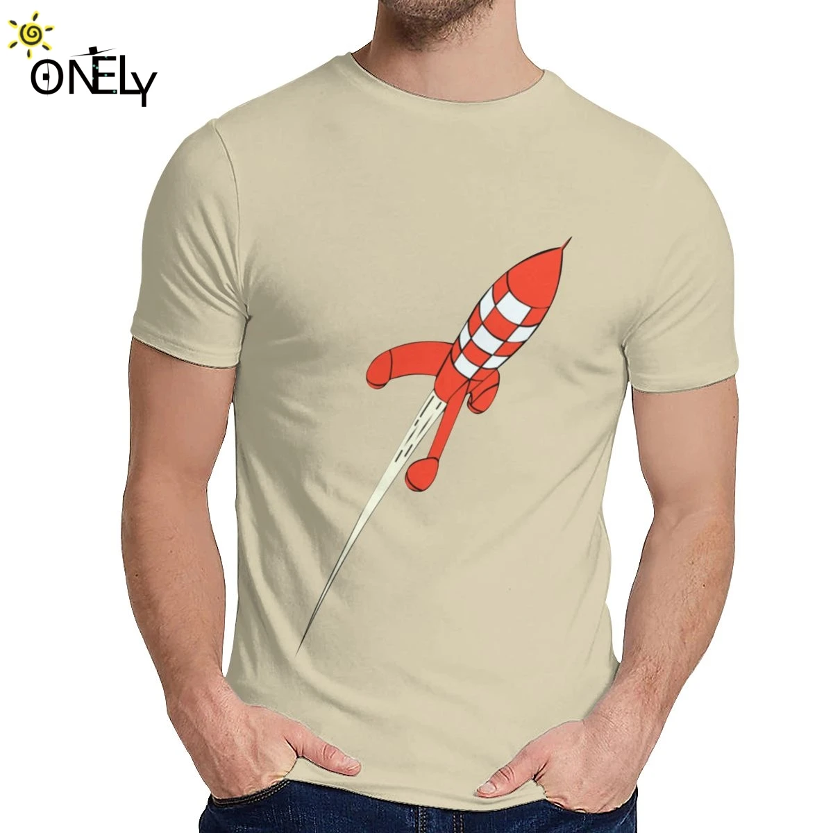 Хлопок Тинтин пункт назначения луна ракета Детские футболки с принтом героев