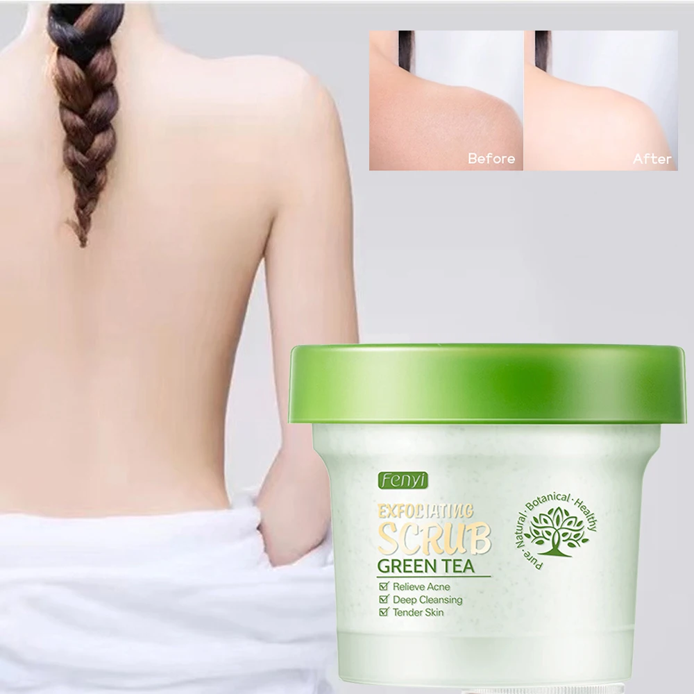 

Отшелушивающий скраб с зеленым чаем, глубокое очищение, снятие акне, черных точек, нежный увлажняющий кожу, средство для ухода за телом