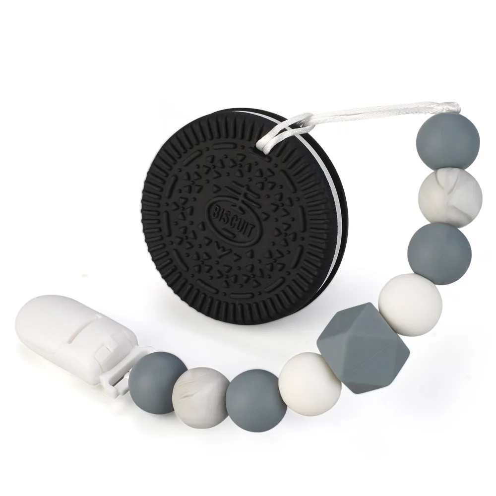 black set BOBO. BOX, 1 шт., силиконовый Прорезыватель для зубов с бусинами, мультяшная Соска-пустышка с цепочкой для прорезывания зубов, прорезыватель для кормления, силиконовая Прорезыватель для зубов, ожерелье - Цвет: black set