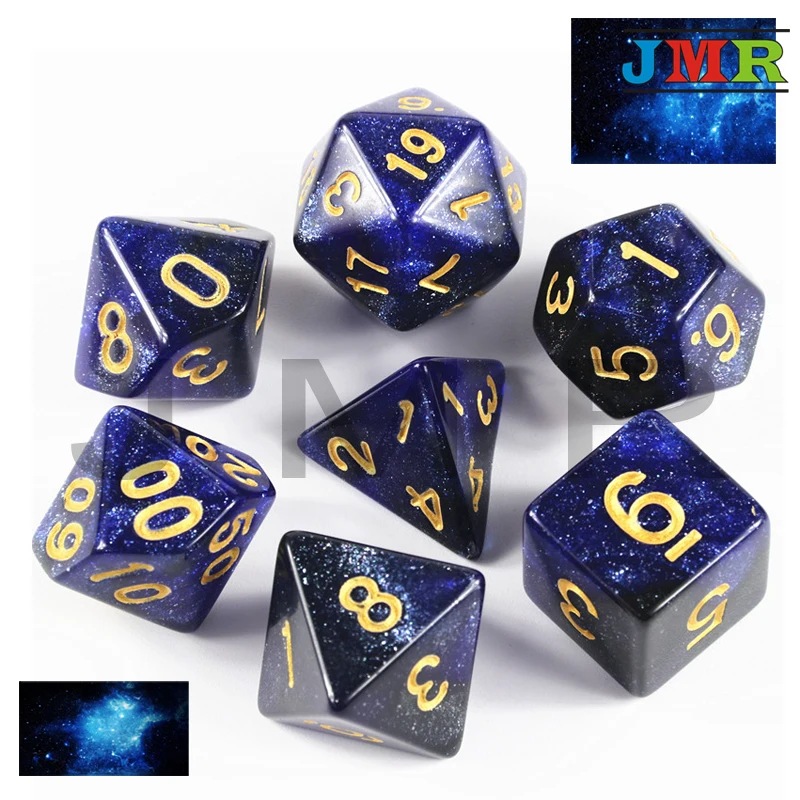 Творческий Вселенная Галактика кости набор D4 D20 таинственный Королевский