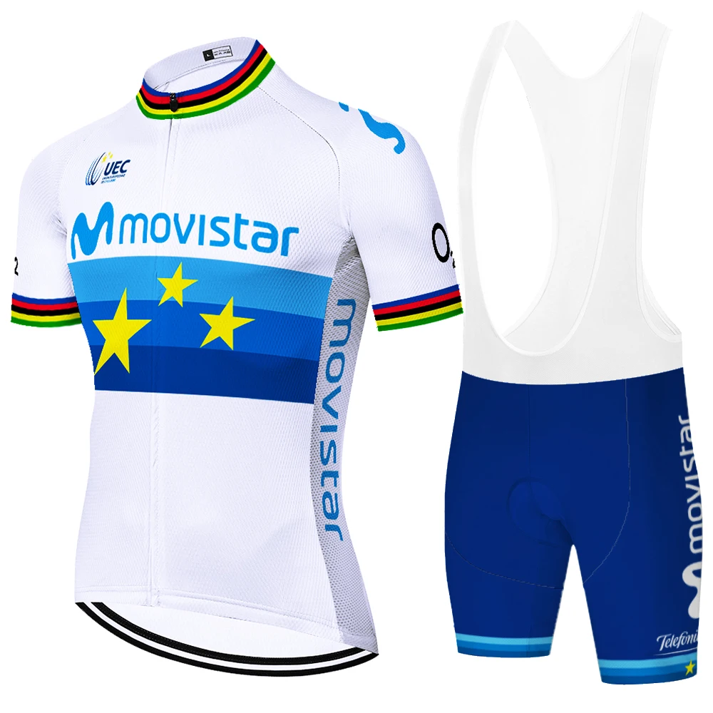 2021 команда Movistar Велоспорт Джерси 12D велосипедные шорты MTB Ropa Ciclismo мужская