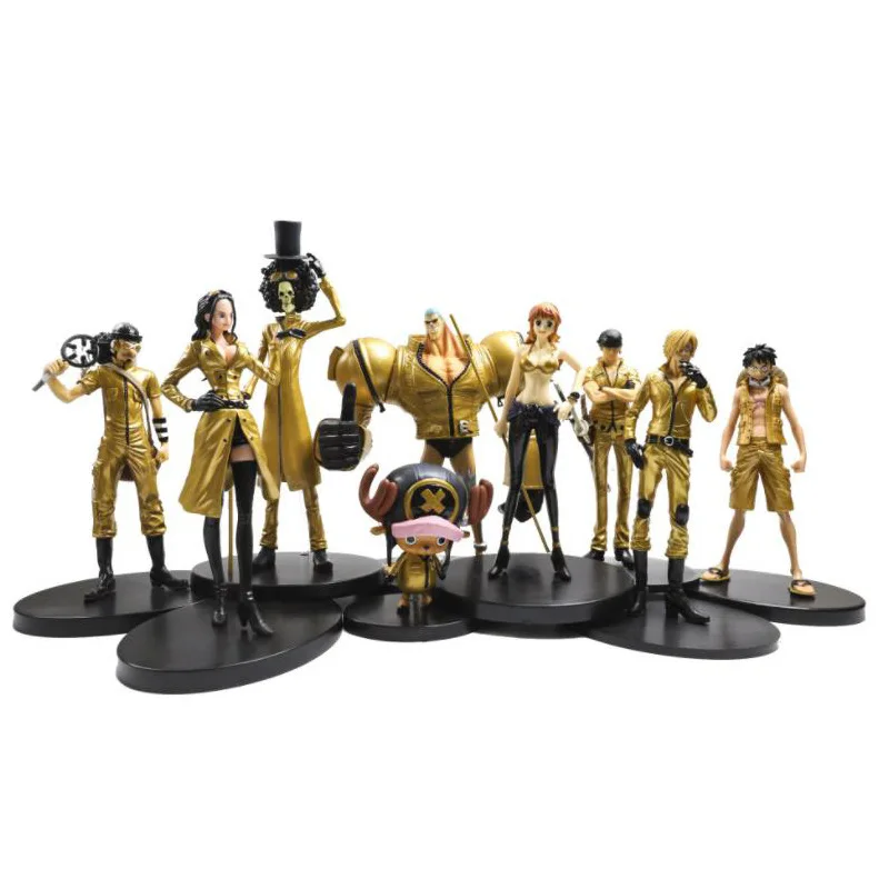 

Аниме ONE PIECE Monkey D. Luffy Roronoa Zoro 9 золотой город фигурки пиратов украшения Детские игрушки Праздничные подарки