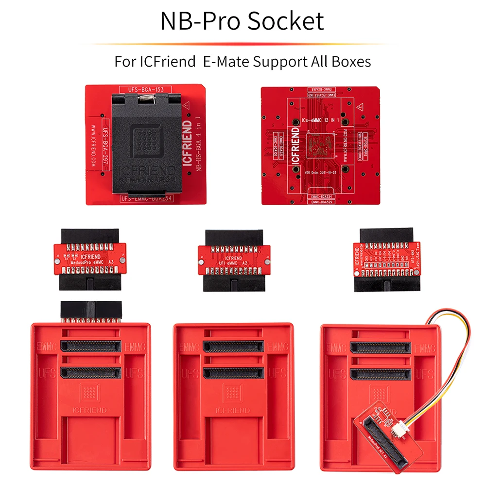 Разъем NB-Pro для ICFRIEND E-mate EMMC и UFS BGA254 BGA297 поддержка Easy-jtag box Medusa т. д. |