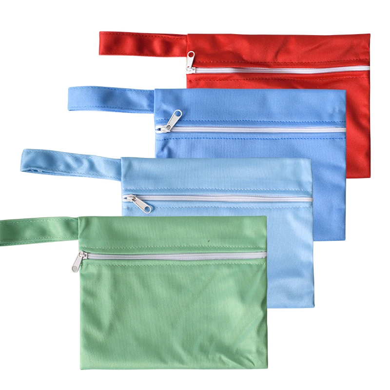 

[1pc] Mini Small Wet Bag Reusable Bag For Mama Sanitary Pads Bags Waterproof PUL Mini Wet Bag For Menstrual Pads Random Color 15