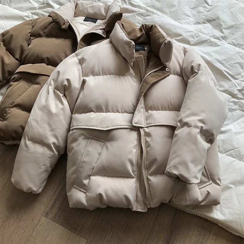 

2020 Autumn Winter Simple Jacket Women Women's Jacket Stand Collar Thick Warm Coat Casual Outwear Female Coat