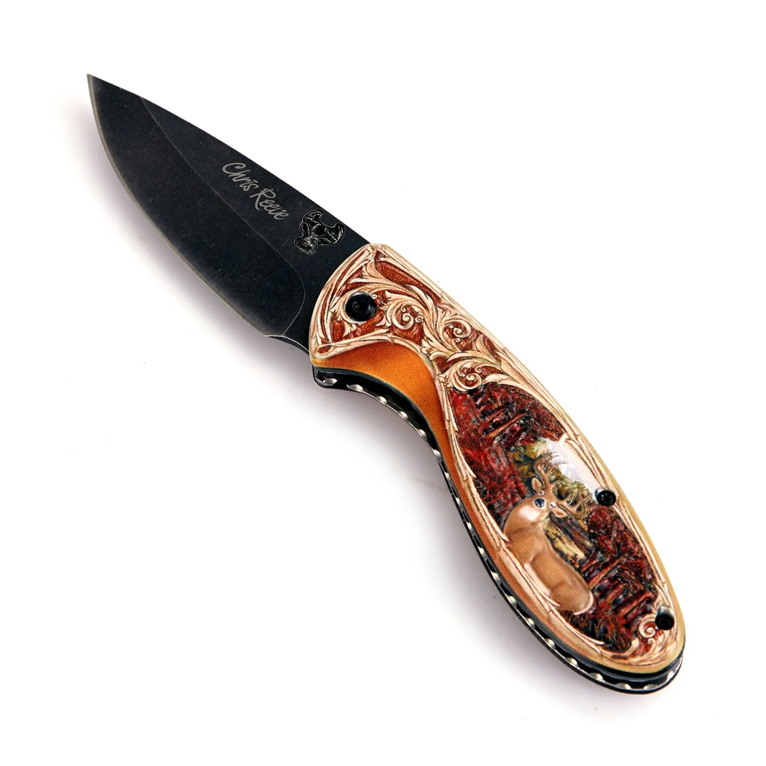 

Ручной карманный нож с изображением оленя Криса Reeve YT016 Gulch Red S35VN из нержавеющей стали