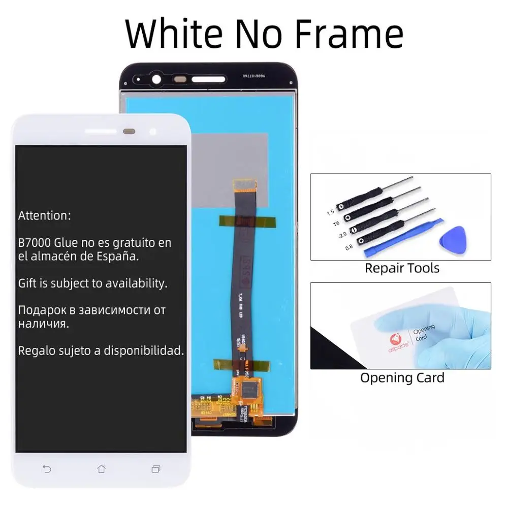 White No Frame Дисплей для ASUS Zenfone 3 ZE520KL Z017D Z017DA Z017DB LCD в сборе с тачскрином на рамке черный белый золотой - Цвет: White No Frame