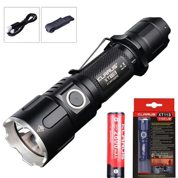 Тактический фонарик Кларус XT11S CREE XP L HI V3 светодиодный 1100lm Луч расстояние 330 метров