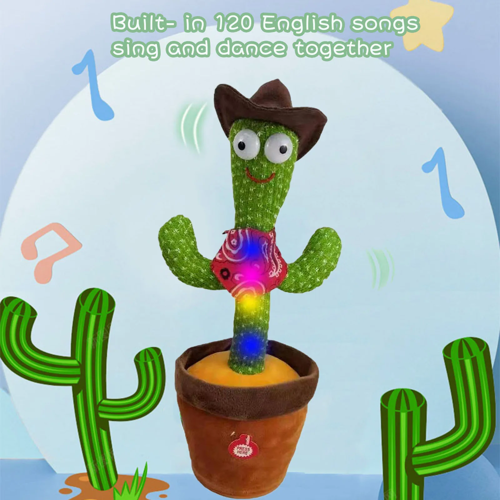 

Kaktus Zabawka Stuffed Plush Toy Electronic Toy With Song Plush Cactus Potted Toy Early Education Toy For Kids Spiewajacy Kaktus