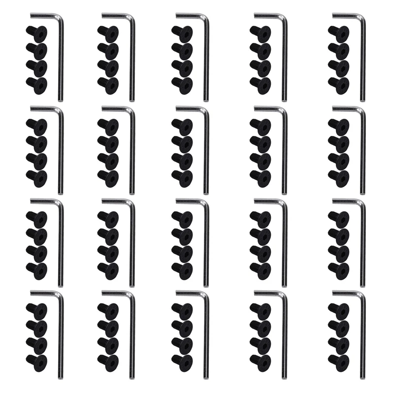 

80Pcs Handlebar Front Fork Tube Screws with 20 x Hexagon Electric Scooter Replacement Parts for Xiaomi M365 Ninebot Es2