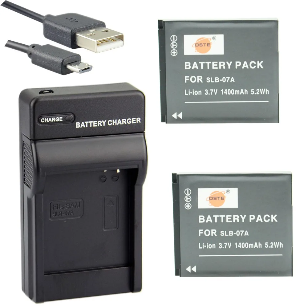 Зарядное устройство с ЖК-дисплеем для Samsung ST50 ST500 ST550 TL100 TL220 TL225 1400 мАч 3 7 в 2 шт. |