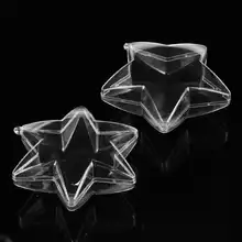 Прозрачная пластиковая 3D-форма с пентаграммой 10 см шестиугольная звезда форма для бомбы ванны на Рождество декоративные