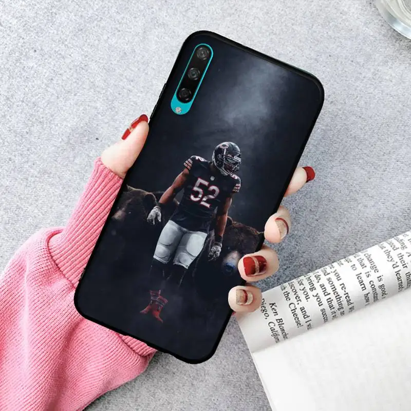 

LJHYDFCNB Chicago Bears BLACK TPU Phone Case For Huawei P20 30 40 Pro Mate 30 40 Pro Xs Rs Nova 7se Pro Honor 10