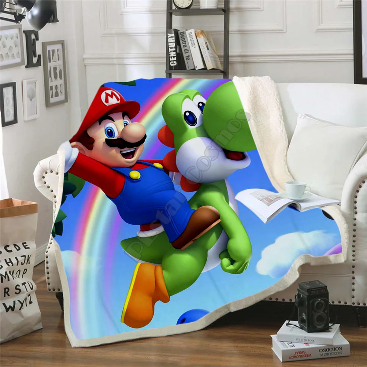

Funny Super Mario Sherpa Blanket 3D Printed Blanket Kids Fleece Blanket Cute Warm Soft Blanket Drop Shipping 03