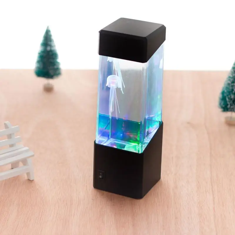 

Bedside Night Light Aquarium Jellyfish Lamp Home Decoration Lights For Bedroom Stading Room Kids Gifts USB Chargeable Battery
