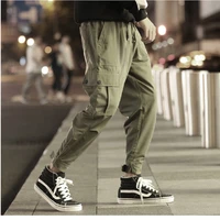 cargo pants men springautumn korean fashion loose harem pants casual cropped pants mens street wear pants jogging pants men