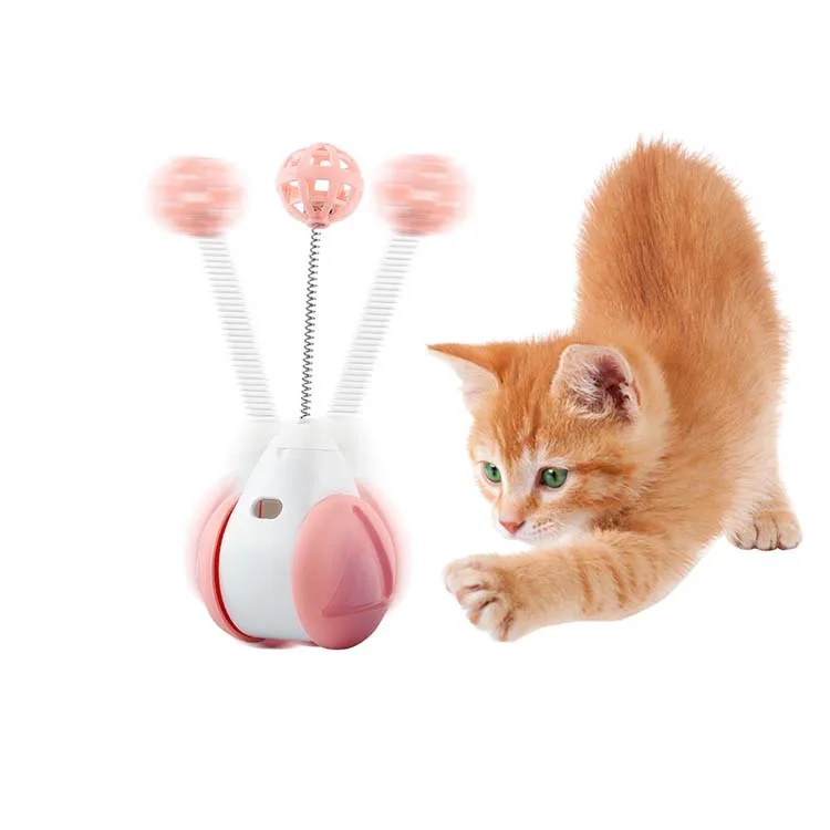 

Best Selling New Producing Custom Cat Interactive Spring Toy With Ball Three Color Options Balance Cat Toy