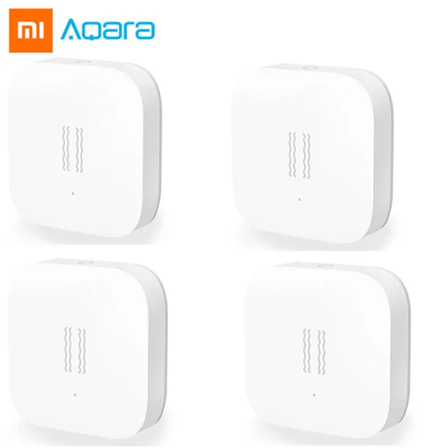 4 pcs Xiao mi Aqara умный датчик вибрации ZigBee датчик удара для домашней безопасности, для Siao mi Home App International Edition - Цвет: 4 pcs
