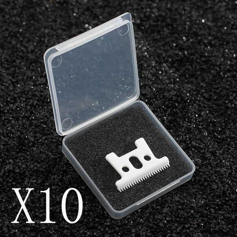 Ceramic 10 Pcs Профессиональная машинка для стрижки волос лезвие для Andis D7/D8 машинка для стрижки хорошая резкость Т-лезвие для детального триммера - Цвет: Ceramic 10 Pcs