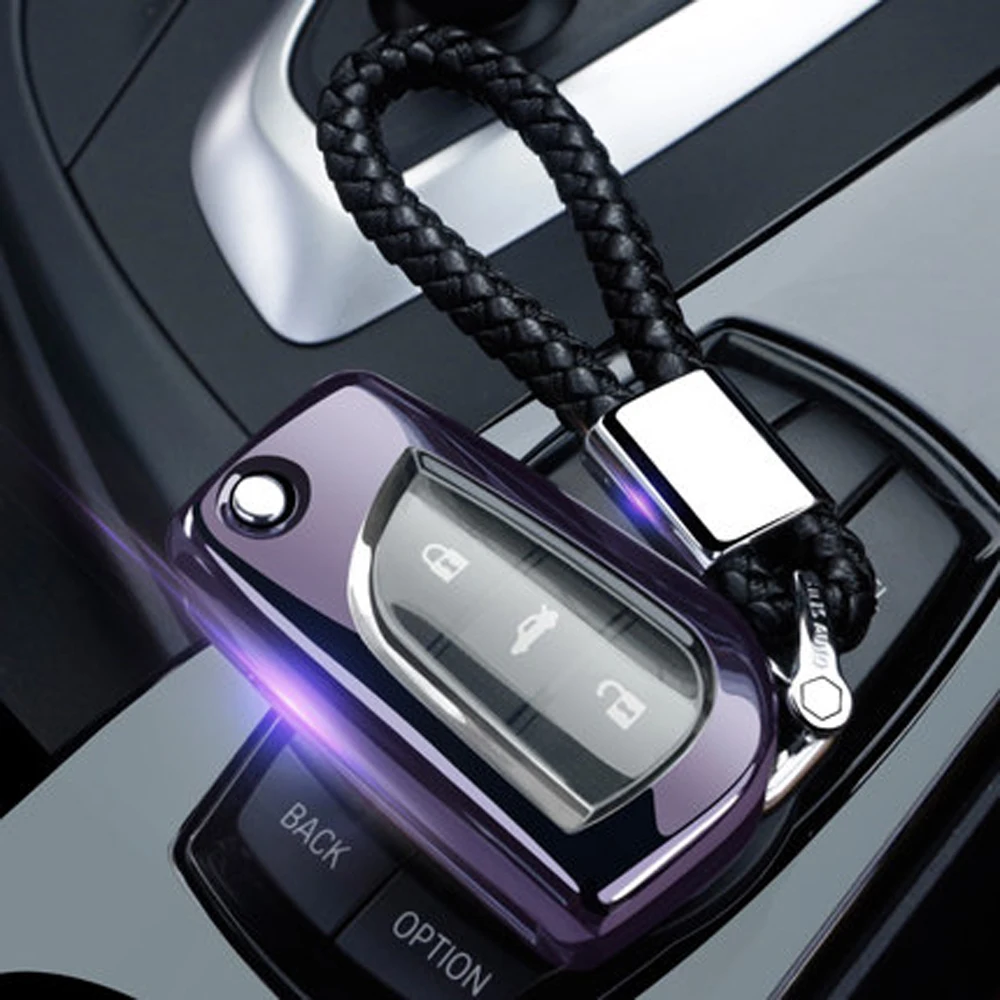 TPU полный защитный чехол для ключей для Toyota Rav4 Prius Camry Corolla Avensis Verso Yaris Aygo Scion TC IM-16
