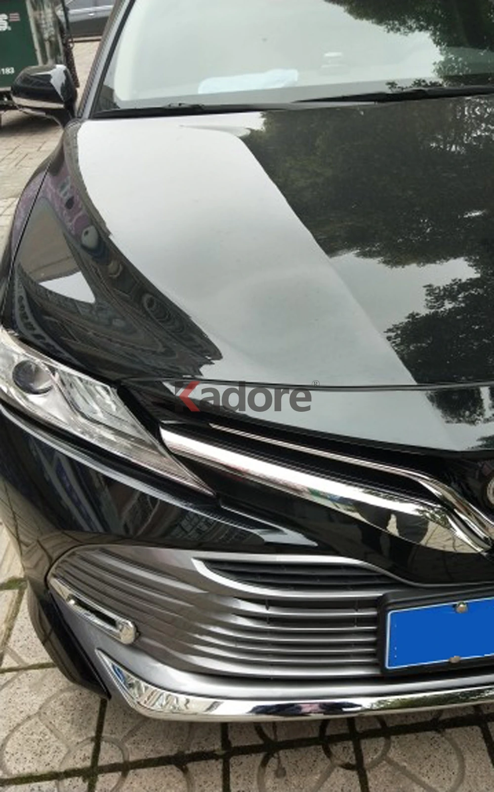 Для Toyota Camry XV70- ABS хром верхняя Передняя решетка гриль крышка отделка молдинг Авто Внешние аксессуары наклейка на автомобиль