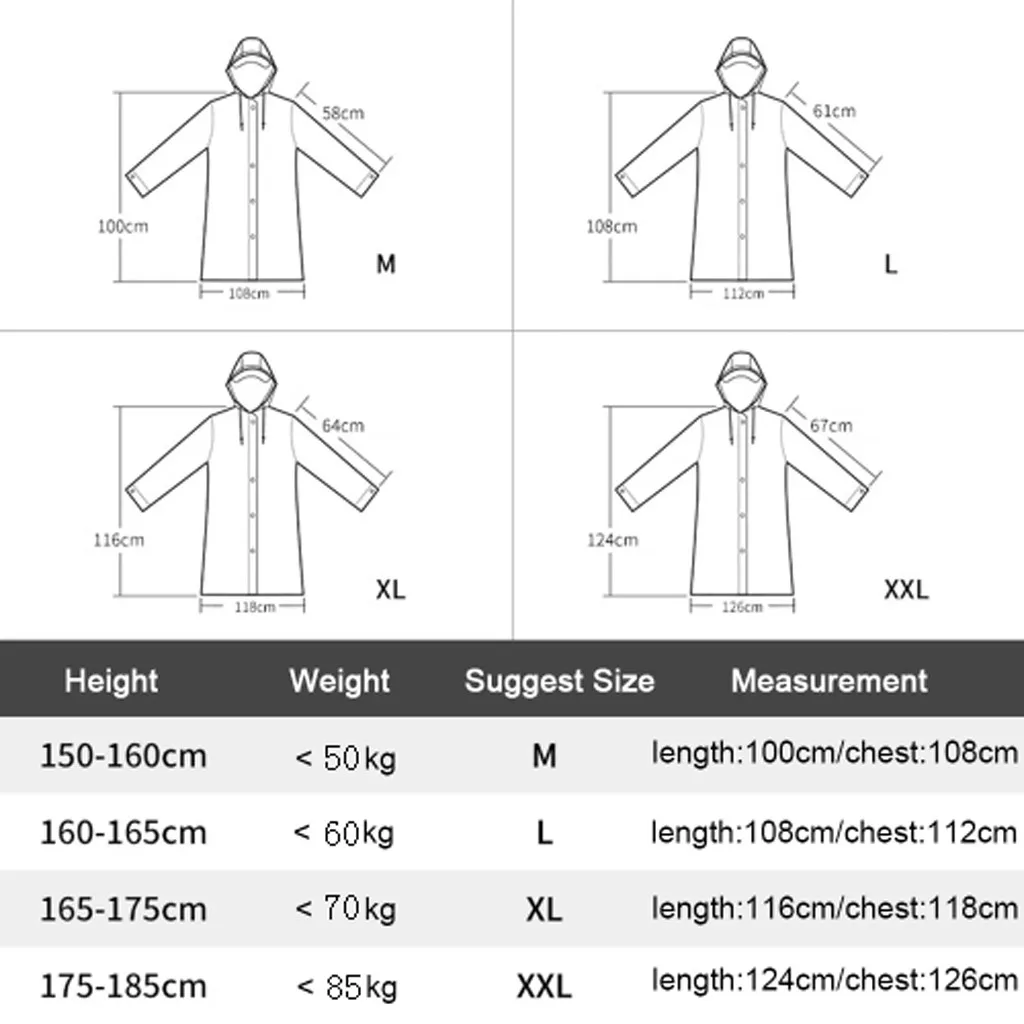 poncho adult female non-disposable raincoat Reflective Lightweight reusable Transparent Hooded Raincoat Waterproof