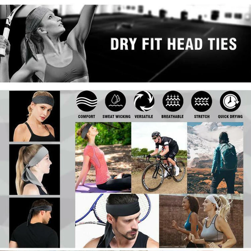 Terror Warrior Pattern Design Outdoor Sports Cycling Running Tennis Anti-Slip Sweatbands Headbands