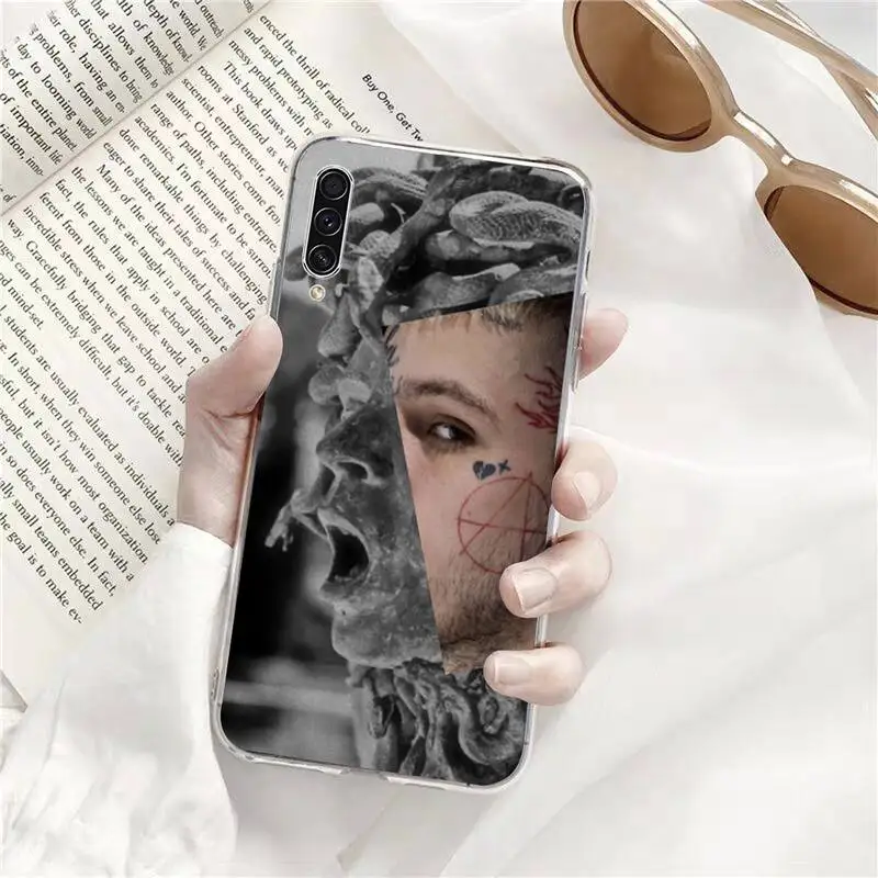 

FASHION Lil Peep tattoo bird word pink PhoneCaseTransparent Samsung A71 S9 10 20 HUAWEI p30 40 honor 10i 8x note 8 Pro 10t 11
