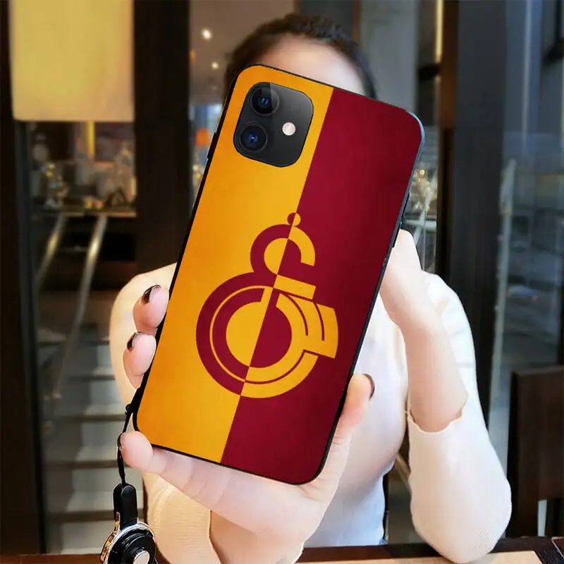 

KPUSAGRT Galatasaray SK logo Black Cell Phone Case for iPhone 11 pro XS MAX 8 7 6 6S Plus X 5S SE 2020 XR case