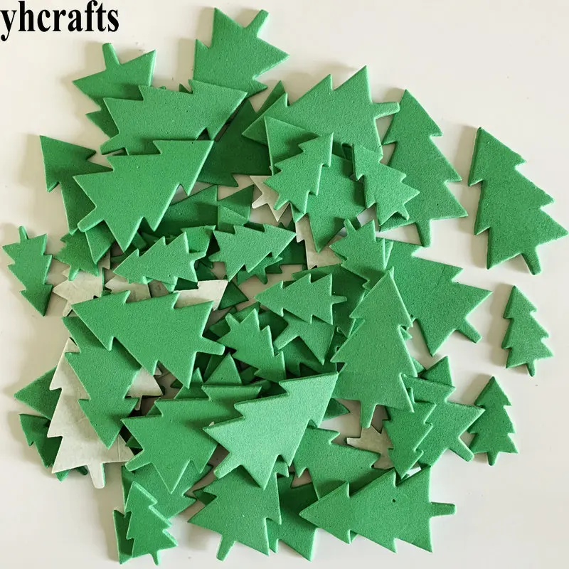 40PCS xmas tree 1 упаковка/Партия. Разноцветные блестящая Снежинка, пенопластовые наклейки, рождественские поделки, элементы деятельности, украшение детской комнаты, декоративная Рождественская игрушка "сделай сам" - Цвет: 40PCS xmas tree