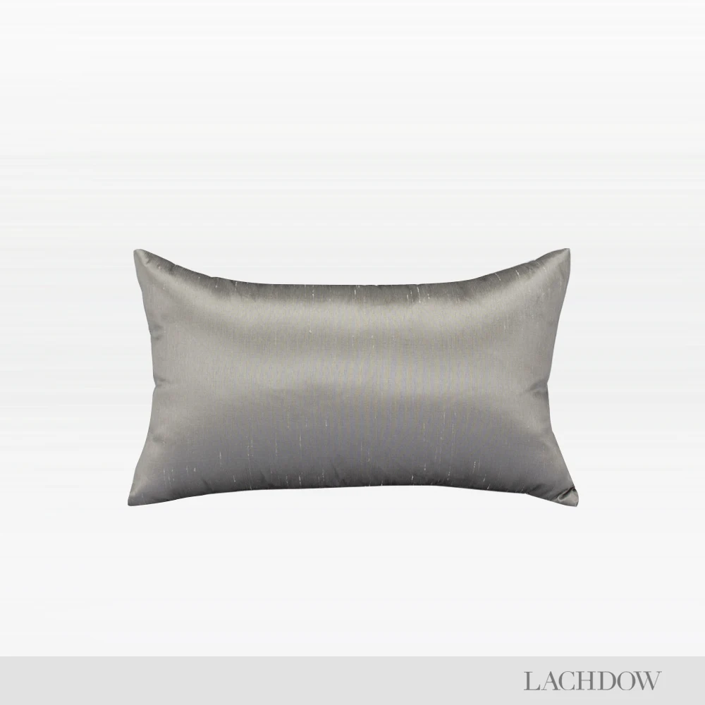 Декоративный чехол для подушки Lachdow с металлической пуговицей желтый и серый