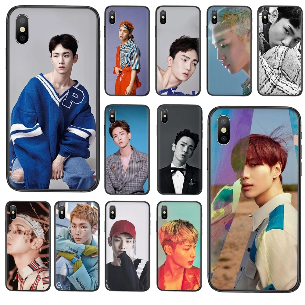 Черный чехол Jonghyun Key Shinee Kpop Minho персонализированный для iPhone 11 12 Pro Mini 5 5S SE 5C 6 6S 7 8 X XR