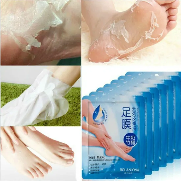 

14pc=7pair Exfoliating Foot Mask Pedicure Socks Exfoliation for Feet Mask Remove Dead Skin Heels Foot Peeling Mask for Legs
