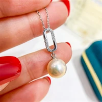 special offer 925 sterling silver pearl pendant necklace pendant findings jewelry parts fittings women accessories