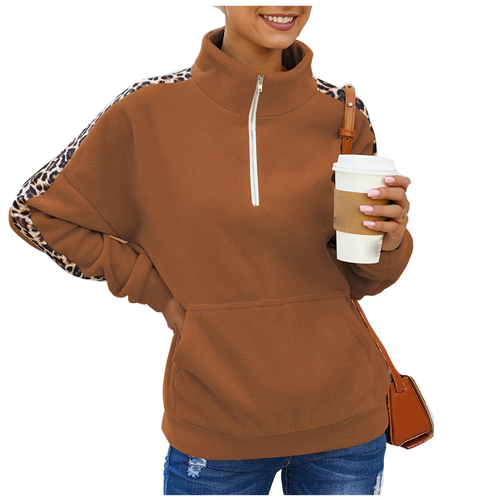 

Женские Зимние флисовые свитшоты на молнии, винтажная Женская плюшевая водолазка с капюшоном, Осенний Топ с длинным рукавом