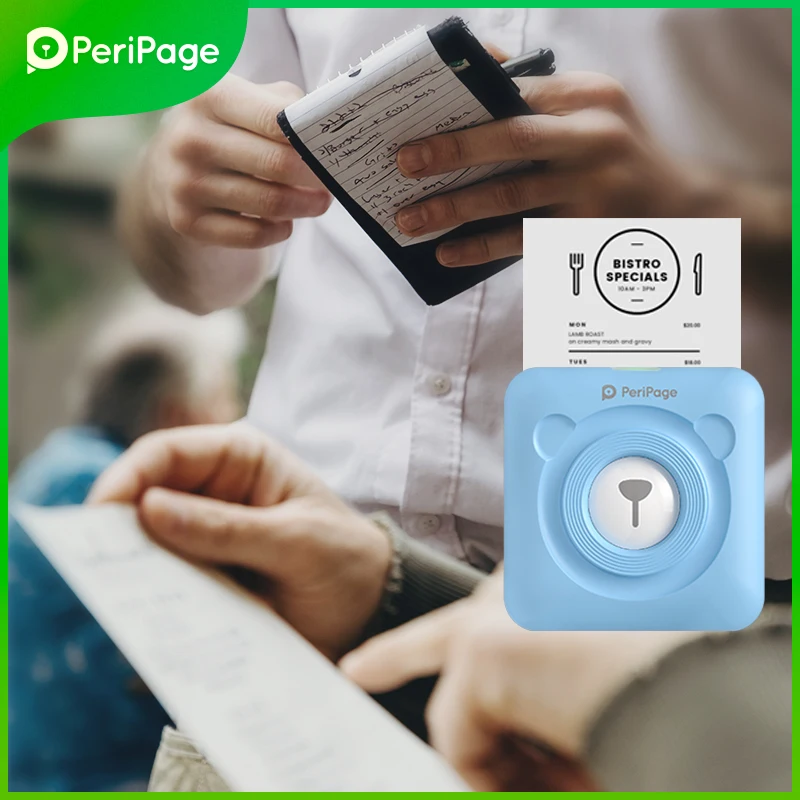 Мини-наклейка принтер Peripage A6 для печати этикеток 8 видов цветных фотопринтеров