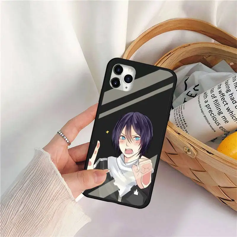 

lovely anime In the glass Phone Case for iPhone 11 12 pro MINI XS MAX 8 7 6 6S Plus X 5S SE 2020 XR