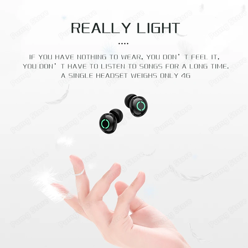 Langsdom TWS Earphone T5 Stereo Ultra mini invisible Wireless business Earbuds Bluetooth earphones with charging box for driver |